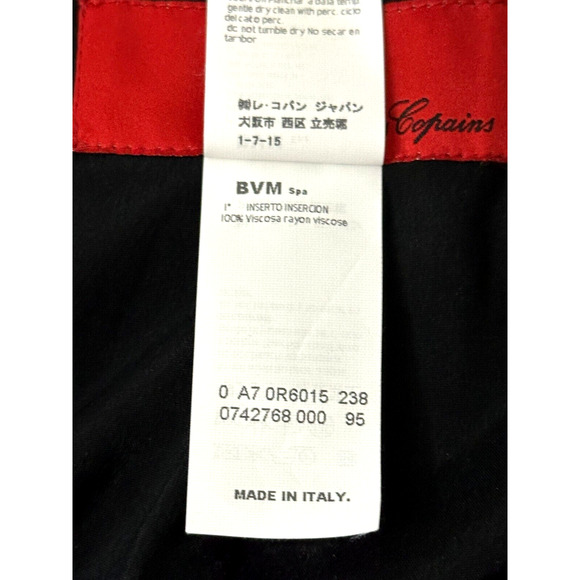 Les Copains Women's Blue Black Satin Three Button Knit Blazer US 12 Size 44 - Picture 12 of 12